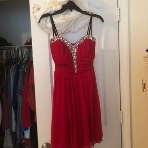 Red formal dress